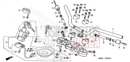 HANDLE PIPE/TOP BRIDGE CBF600NA4 de 2004